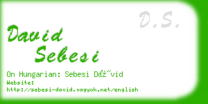 david sebesi business card